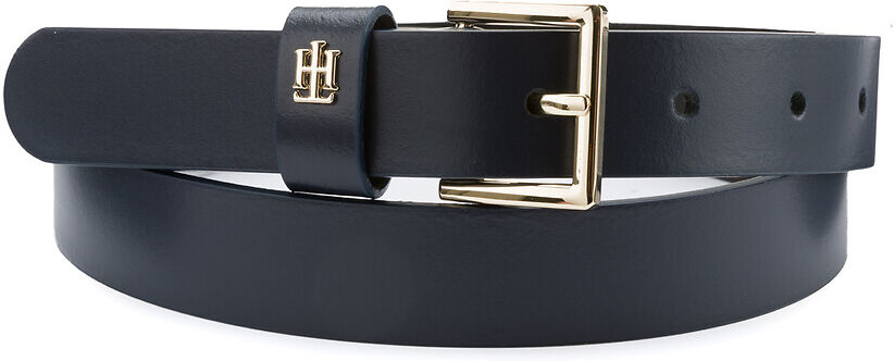 Tommy Hilfiger Cinto fino em pele, Th Buckle   Marinho