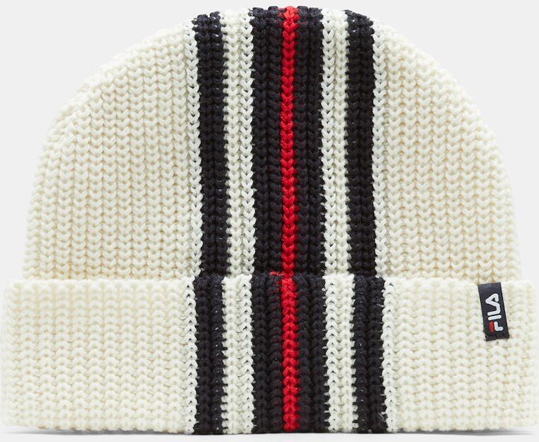 Fila Gorros Fila Ribbed Knit Beanie With Heritage Stripes - Cru - Homem