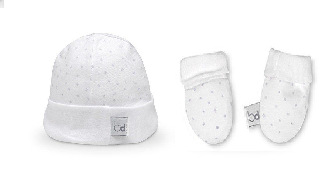 Pirulos Pack 2 set 2P Gorro +Manoplas Tamanho Unico Star Branco