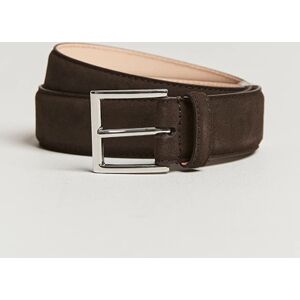 Crockett & Jones Belt 3,2 cm Dark Brown Suede