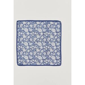 Amanda Christensen Silk Oxford Printed Flower Pocket Square Navy