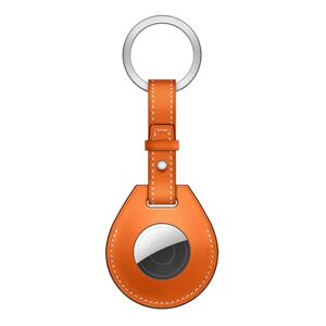 Tiera läder Apple AirTag skal nyckelring med länk orange