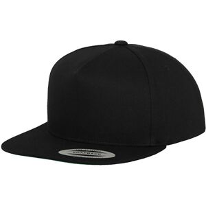 FLEXFIT/YUPOONG Classic 5 Panel Snapback, Black, One Size