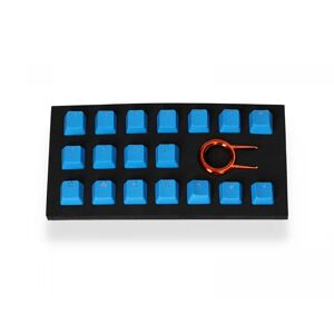 Tai-Hao 18-Key Gummi Double-Shot Bakgrundsbelyst Keycap-Set - Blå