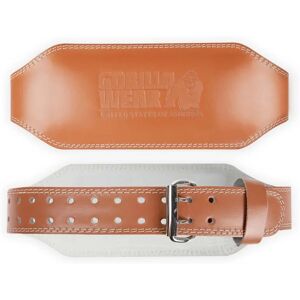 Gorilla Wear 6 Inch Padded Leather Belt Brown Xxl/xxxl