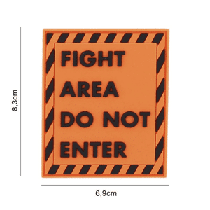 101 INC PVC Patch - Fight Area Do Not Enter (Färg: Orange)