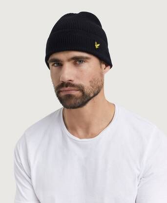 Scott Lyle & Scott Mössa Racked Rib Beanie Svart  Male Svart