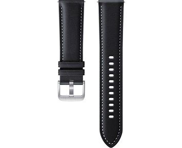 Samsung Stitch Leather Band (20 mm, S/M) Black