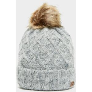 Brasher Women's Luxury Knit Pom Hat - Grey, Grey One Size