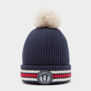 Royal Scot Stripe Bobble Hat Navy - Nvy, NVY - Unisex