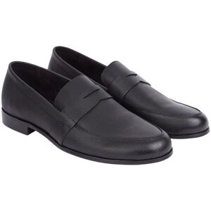 Jeff Banks Black Textured Loafer 8 Black Mens