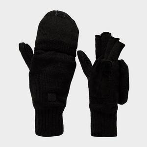 Peter Storm Men's Convertible Gloves, Black  - Black - Size: Large