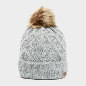 Brasher Women's Luxury Knit Pom Hat, Grey  - Grey - Size: One Size