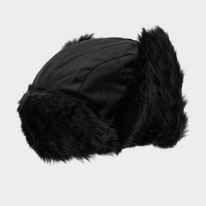 The Edge Women's Furry Trapper Hat, Black  - Black - Size: One Size