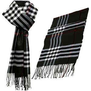 Unbranded (Black 2) Mens Scarf Warm Winter Soft Striped Neck Shawl Wrap