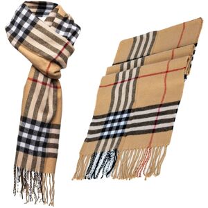 Unbranded (Beige) Mens Scarf Warm Winter Soft Striped Neck Shawl Wrap