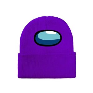 Unbranded (Purple) Among Us Unisex Winter Knitted Beanie Hat Warm Cap
