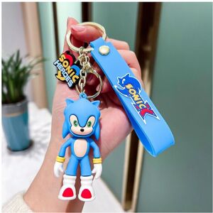 Unbranded (Blue) Knuckles Sonic the Hedgehog Sega Keyring Keychain Cute Cartoon Pendant