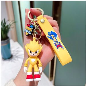 Unbranded (Yellow) Knuckles Sonic the Hedgehog Sega Keyring Keychain Cute Cartoon Pendant