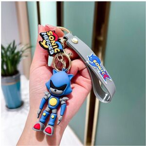 Unbranded (Dark Blue) Knuckles Sonic the Hedgehog Sega Keyring Keychain Cute Cartoon Penda