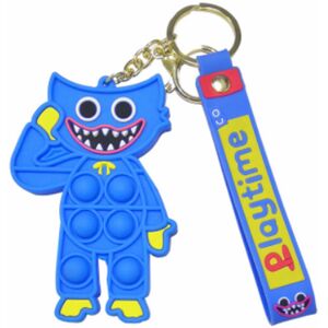 Unbranded (Blue) Poppy Playtime Huggy Wuggy Figures Keychain Pendant Keyring Stress Relief