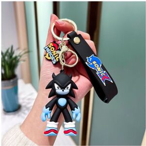 Unbranded (Black) Knuckles Sonic the Hedgehog Sega Keyring Keychain Cute Cartoon Pendant B