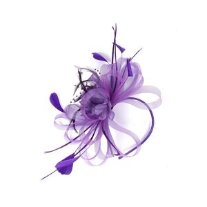 Unbranded (Purple) Fascinator Headband with a Clip Reversible Feather Tea Party Hat Headwe