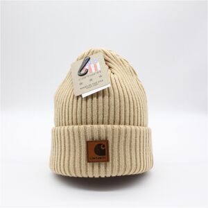 Unbranded (Beige) Carhartt Hat Beanie Unisex Acrylic Winter Pull On Closure Knit Cap Soft