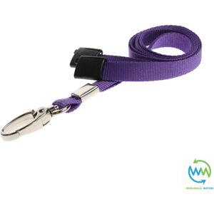 Unbranded (Purple, 50) LANYARD ID Card NECK STRAP Holder METAL CLIP For BADGE Pass USB Key