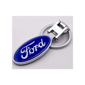 NEWJASS Ford  Pendant Keyring SIlver Metal Car Logo Keychain for Gift Key Fob