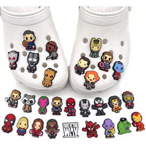 paktoosz 15Pcs Marvel Superhero Shoe Charms PVC Cute Croc Shoes Decoration