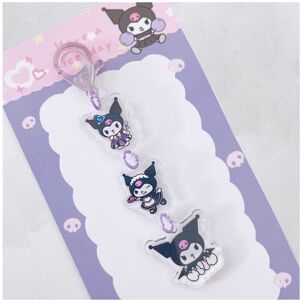 RYWOLT (Kuromi) Sanrio Cute Cartoon Acrylic Keychain Kuromi Melody Keyring Bag Pendant