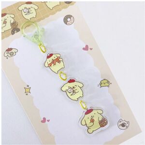 RYWOLT (PompomPurin) Sanrio Cute Cartoon Acrylic Keychain Kuromi Melody Keyring Bag Pen