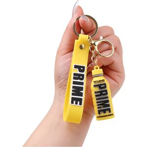 VEISHET (Yellow) Drink Prime Bottle Pendant Keychain Car Key Decoration Bag Accessory Gi