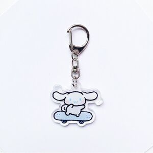 RYWOLT (Cinnamoroll) Skateboard Acrylic Sanrio Keychain Cartoon Bag Pendants Keyring Ho