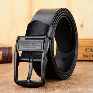 Unbranded (NZ361-b-Black, 130cm) Men Belt Male Leather Belt Men Male Leather Strap Luxury