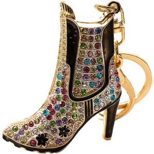 Unbranded (Multi-Colored) Boots Shoes Shape Keychain Crystal for Rhinestone Keyring Car Ba