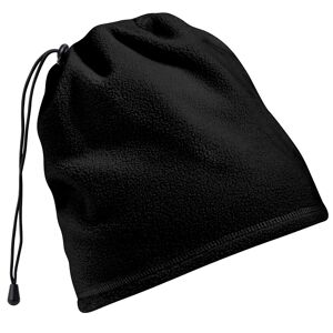 (One Size, Black) Beechfield Unisex Suprafleece Anti-Pilling 2in1 Winter Hat And