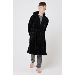 Voi London Junior Fleece Dressing Gown - Black - 14 - 15 Years - male