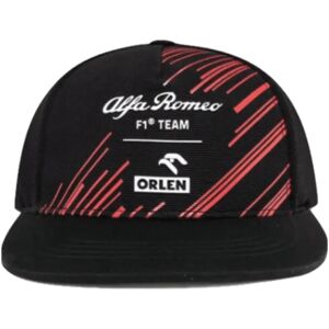 Alfa Romeo Racing 2023 Alfa Romeo Flat Brim Cap (Black) - One Size Male