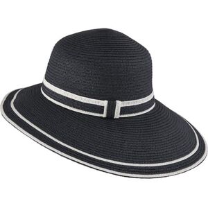 Dents Women's Dipped Brim Paper Straw Hat In Navy/white Size One