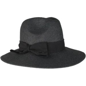 Dents Women's Paper Straw Fedora In Black Size One