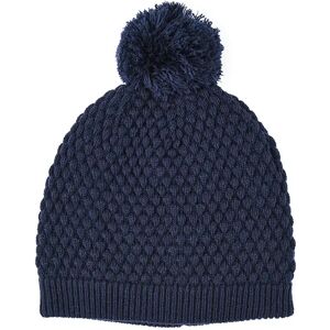 Dents Women'S Bubble Knit Hat With Pom Pom In Navy Size One