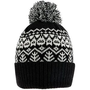 Dents Women'S Fair Isle Knitted Pom Pom Hat In Black Size One Size