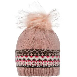 Dents UK Dents Women'S Fair Isle Wool Blend Knitted Pom Pom Hat In Rose Pink Size One Size