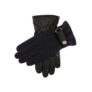 Dents Men's Fleece Lined Flannel Back Leather Gloves In Navy/black Size Xl