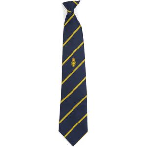 The Poppy Shop MEMBERS Navy Gold Stripe Single Motif Tie