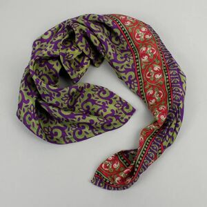 Aura Que Mohini Upcycled Sari Fabric Square Head/Neck Scarf
