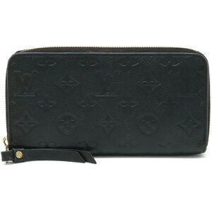 LOUIS VUITTON Monogram Empreinte Zippy Wallet Round Long Leather Noir Black M61864