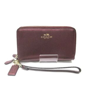 COACH Leather F53443 Wallet Long Women's